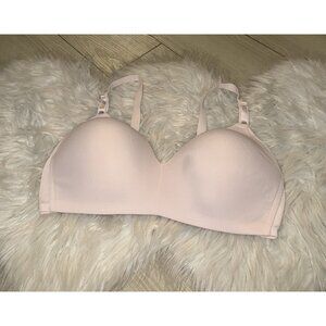 Warners RM3481A No Side Effects Wire Free Contour Bra Mesh Wing Womens 36DD Pink